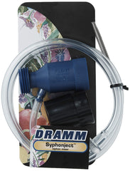 Dramm Syphonject attached to hose watering potted plants while automatically fertilizing