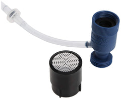 Dramm Syphonject 170 nozzle and stainless-steel filter closeup for even distribution