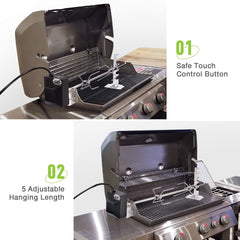 Dreyoo rotisserie motor with waterproof switch for safe, steady rotation