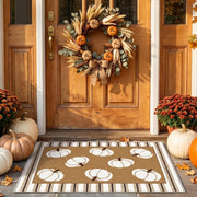 Drydiet front view of layered doormat set showing welcome design and seasonal appeal