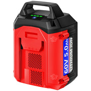 DTK battery front view showing terminals and secure fit for quick replacement