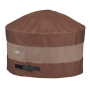 Duck Covers front view of 36in cover protecting fire pit for long-term care