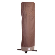 DUCKCOVERS front view of 101-inch offset umbrella cover showing full coverage benefit