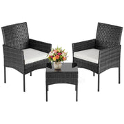 DUMOS front view of bistro set showing compact outdoor seating and versatility