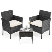 DUMOS front view of black bistro set showing compact elegance and comfort