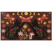 Dunzy front view showing black cat design and welcome message, seasonal curb appeal