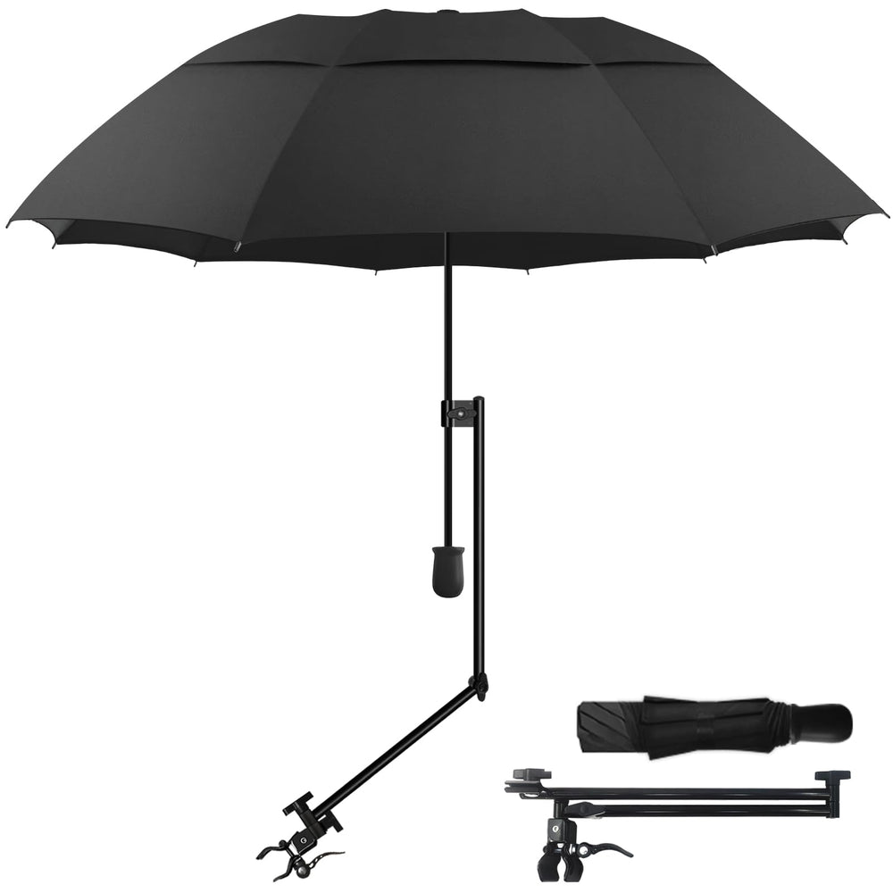 DUOUPA front view canopy showing full shade and UPF protection