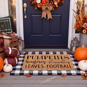 Duraaamo coir doormat front view showing fall motif and welcoming curb appeal