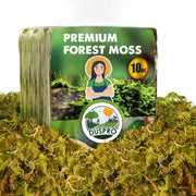 DUSPRO front packaging showing 10 oz bag and product benefit of ready-to-hydrate moss