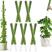 DUSPRO front view of 10-pack moss poles showing neatly stacked poles and green moss for multipurpose support