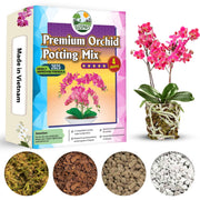 DUSPRO front packaging showing 4QT ready-to-use orchid mix and key benefits