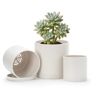 D'vine Dev front view of 3-pack oatmeal pots showing clean minimalist look and versatility