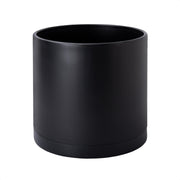 D'vine Dev front view of black 10-inch planter showing minimalist design and durable finish