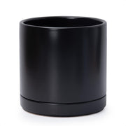 D'vine Dev front view of black ceramic planter showing shape benefit