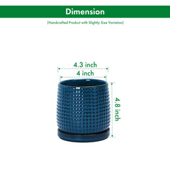 D'vine Dev pot with matching saucer demonstrating snug fit and spill protection