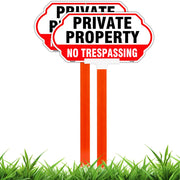 DXSIGN front view of aluminum signs showing clear warning and durable finish