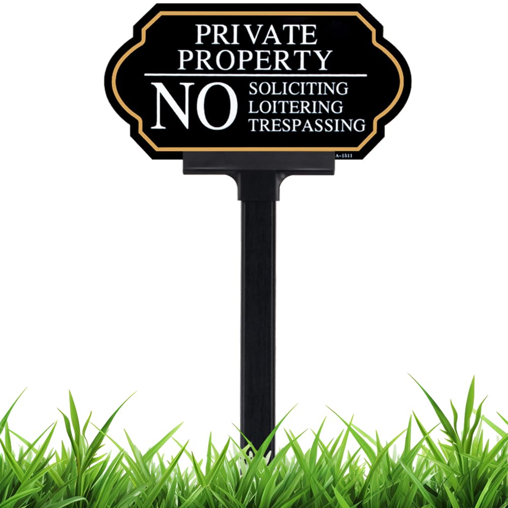 DXSIGN front panel showing clear private property message and high visibility benefit