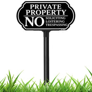 DXSIGN front view showing sign and stake for clear boundary marking