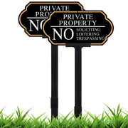 DXSIGN front view of sign on stake showing clear message and improved privacy
