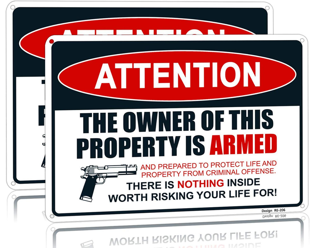 Dxsigns front view showing bold ATTENTION header for immediate notice