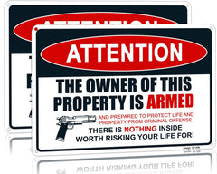 Dxsigns front view showing bold ATTENTION header for immediate notice