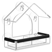 DY-SKTY front view on glass showing clear feeder and easy viewing benefit