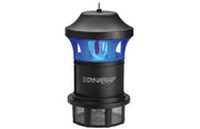 DynaTrap DT1775 front view showing sleek black design and discreet profile for quiet protection