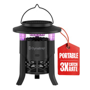 DynaTrap front view on table showing compact design and quiet operation