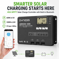 Dyness LCD display closeup with clear status and adjustable settings