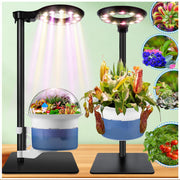 E SUPEREGROW front view showing complete terrarium pot and stand for space-saving growth
