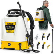 EARTHCRAFT front view of sprayer showing compact 2.6 gal tank and controls for easier handling