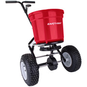 EarthWay 2150 front overview showing full spreader and stable base benefit