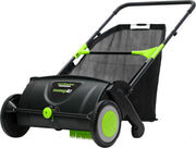Earthwise front view showing sweeping width and compact profile for fast cleanup