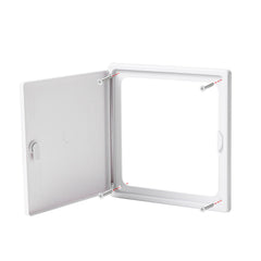 EASY-EXS patented hinge mechanism detail providing full opening and unobstructed access benefit