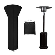 Easy-Going front view showing cover on patio heater protecting from weather