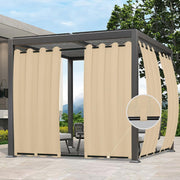 Easy-Going front panel beige showing full curtain and neutral styling benefit privacy