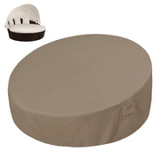 Easy-Going front view camel cover protects daybed from rain