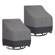 Easy-Going front view of cover protecting swivel chair, shows full coverage benefit