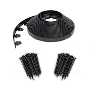 EasyFlex front view 100ft coil showing packaging and included spikes for easy installation