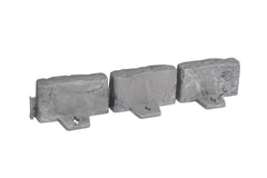 EasyFlex panel end showing overlapping post connection for seamless continuous borders