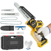Ecarke front view showing compact saw and controls, promoting easy storage