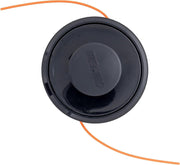 echo ECHOMatic trimmer head front view showing mount and solid construction benefit