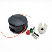 Echo trimmer head front view showing mounting and secure fit benefit