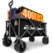 EchoSmile wagon front view showing stable frame and cargo space benefit