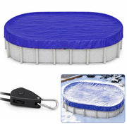 EchoVale front view showing full 15x30 ft oval cover and secure fit