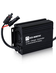 ECO-WORTHY controller front panel showing connectors and compact form for easy installation