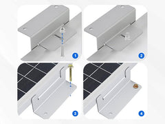 ECO-WORTHY stainless steel M6 screws detail showing rustproof hardware for long-lasting stability