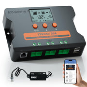 ECO-WORTHY front panel view showing display and buttons for easy control