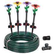 Eden daisy front packaging showing complete 50 ft kit and colorful sprinklers