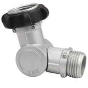 Eden metal swivel connector front view showing durable finish and secure connection benefit